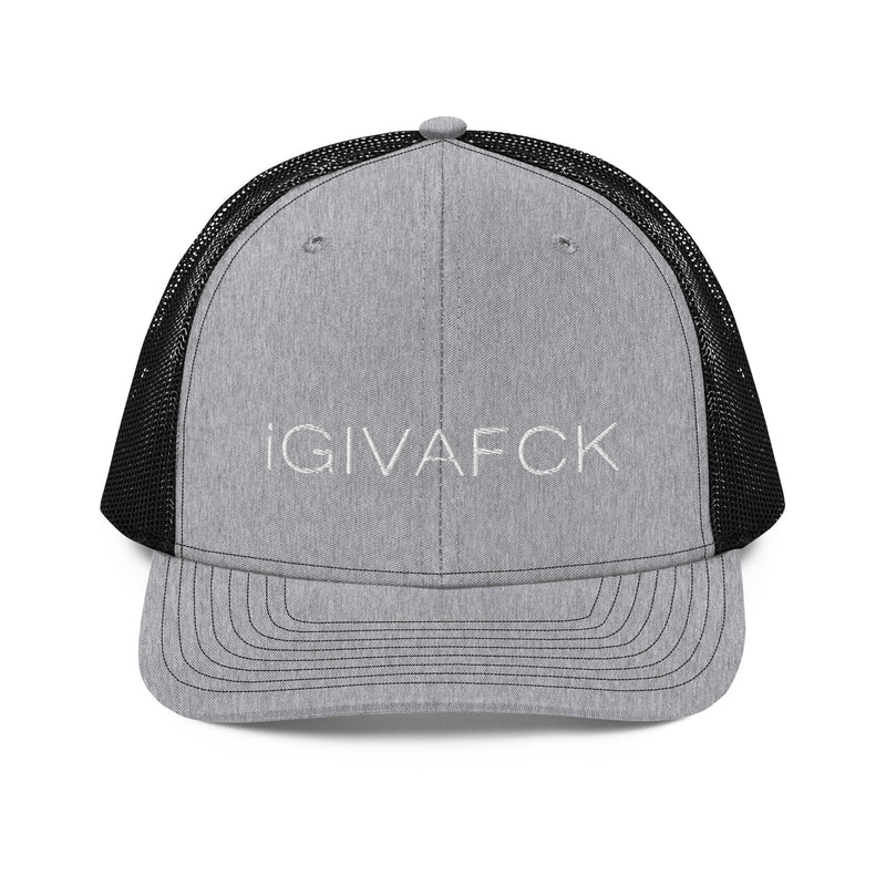 iGIVAFCK Trucker Cap. Grey/Black