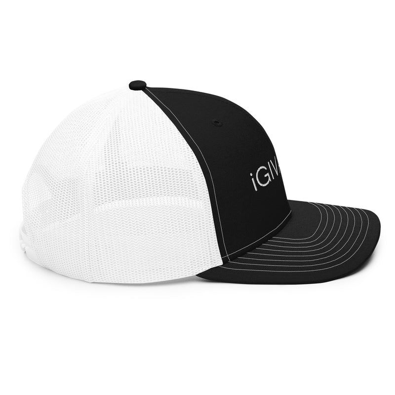 iGIVAFCK Trucker Cap. Black/White