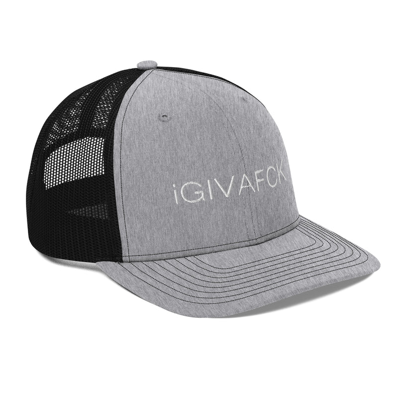 iGIVAFCK Trucker Cap. Grey/Black